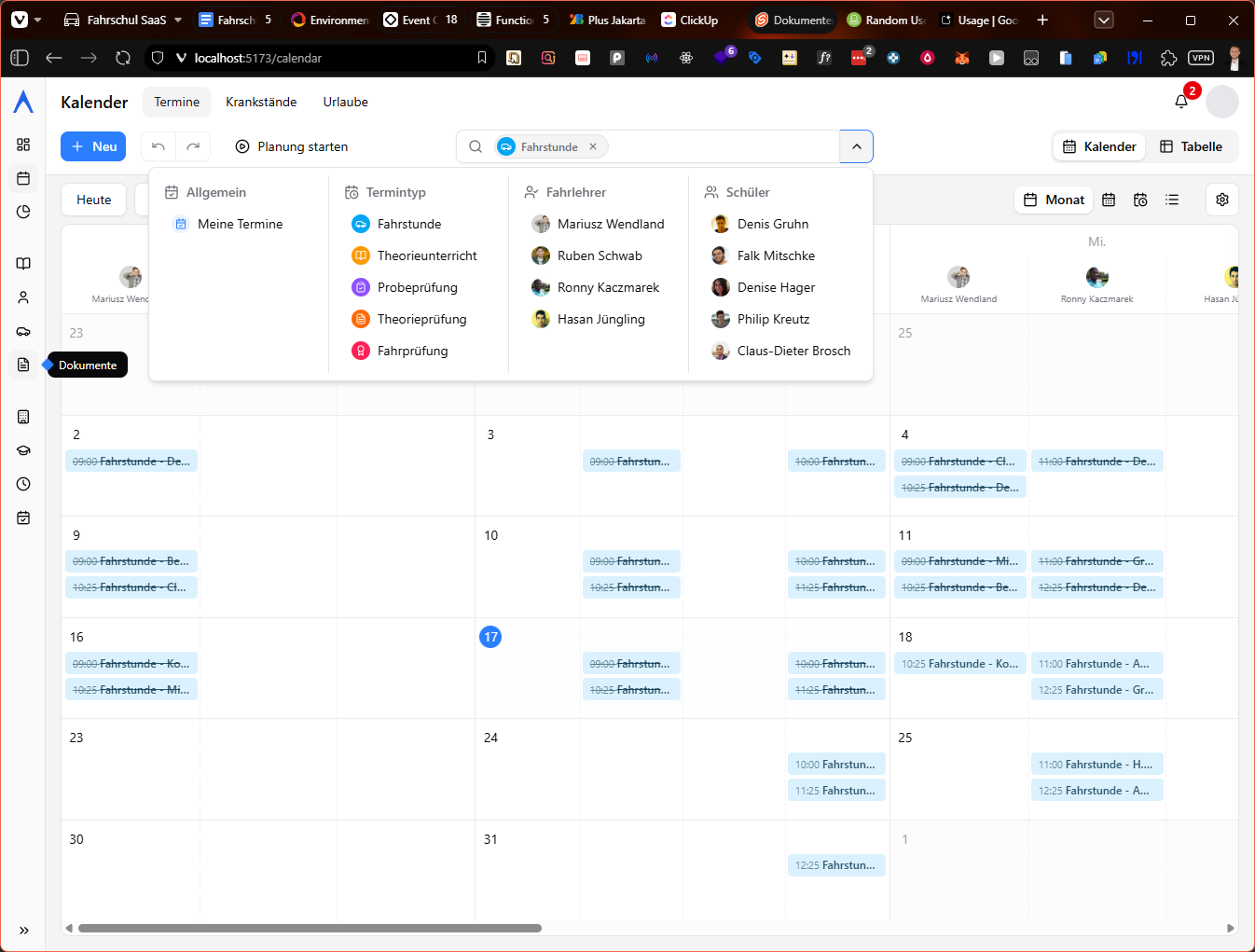 Data points on top of landscape